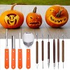 Lulu Home Halloween Pumpkin Carving Kit 10 Pcs Professional Pumpkin Cutting Supplies for Jack-O-Lanterns with Bags