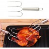 Nihao Turkey Lifters Forks Meat Claws Set of 4 Stainless Steel Poultry Chicken Fork Roast Ham Fork for BBQ & Thanksgiving Pros