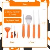 Professional Pumpkin Carving Kit Extra Large Stainless Steel Tools 4 Pieces Pumpkin Carver for Adults & Kids Pumpkin Sculpting Set Halloween Party Decorating
