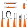 UOYEET Pumpkin Carving Kit Tools 8 Pieces Stainless Steel Halloween Pumpkin Carving Tool Set Professional and Heavy Duty Sculpting Ribbon Loop Tool with Storage Bag