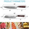 2PCS Kitchen Chef's Knife Set 8 Inch & Santoku Knife 7 Inch BDDFOTO Ultra Sharp X50Cr15 Superior High-Carbon Stainless Steel Knives with Ergonomic Handle for Home Restaurant