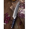 [8-Inch]Chef Knife FANTECK Professional Damascus Chef Knife High Carbon Ultra Sharp VG-10 Damascus Stainless Steel 67 Layers Kitchen Meat Cutting Gyuto Chef Knife [Gift Box]- Ergonomic Blue G10 Handle