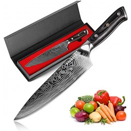 BOLESTA Chef Knife 8 inch Chef's Knife Super Sharp Professional German High Carbon Stainless Steel Cooking Kitchen Knives-Rust Resistant,with Micarta Handle and Gift Box