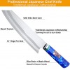 Chef Knife Fukep 8 Inch Japanese Chef Knife Professional Kiritsuke Knife Mid-range Stainless Steel 440c with Attractive Resin Wood Handle Super High Cost-Performance Kitchen Knives