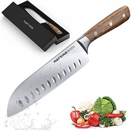 Chef Knife Pro Kitchen Knife 7 Inch Chef's Knives High Carbon German Stainless Steel Sharp Santoku Japanese Cooking Knife by Natkins