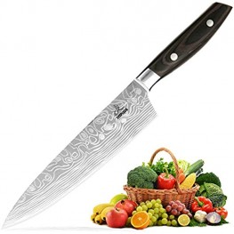 Chef's Knife 8 Inch Professional Kitchen Knife High Carbon Stainless Steel Ergonomic Handle Ultra Sharp Cooking Knife for Kitchen & Restaurant