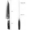 enowo Damascus Chef Knife 8 Inch with Premium G10 Handle&Triple Rivet,Razor Sharp Kitchen Knife Japanese VG-10 Stainless Steel,Gift Box,Ergonomic,Superb Edge Retention Stain & Corrosion Resistant