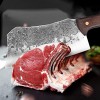 Forging Serbian Chef Knife Kitchen Butcher Knives Turkey Cutting Knife Outdoor Meat Vegetable Fruit Cleaver for Kitchen BBQ or Camping Silver