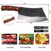 Kitory Cleaver Knife 7'' Forged Sharp Meat and Vegetable Chopping Knife Chopper Serbian Chef Knife Butcher Knife High Carbon Steel Full Tang Blade Ergonomic Handle Kitchen Knife for Home&Restaurant