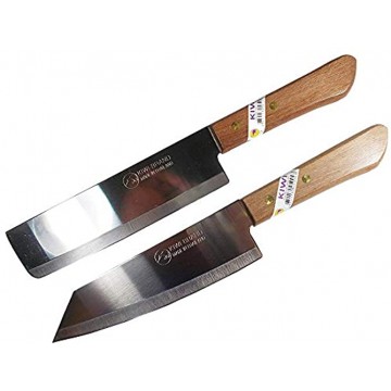 KIWI Knife Cook Utility Knives Cutlery Steak Wood Handle Kitchen Tool Sharp Blade 6.5" Stainless Steel 1 set 2 Pcs No.171,172