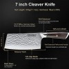 Meat Cleaver 7 Inch Chef Knife YTUOMZI German High Carbon Stainless Steel Cleaver Knife Kitchen Knife with Ergonomic Handle for Home Butcher's Knife for Kitchen and Restaurant 7-inch Cleaver