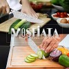 MOSFiATA 8 Super Sharp Professional Chef's Knife with Finger Guard and Knife Sharpener German High Carbon Stainless Steel EN1.4116 with Micarta Handle and Gift Box
