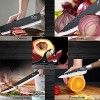 Numola 6 Pieces Kitchen Knife Set Black Sharp Cooking Meat Knives Forged Chef Knife with High Carbon Stainless Steel Cutlery Set Ergonomic Design Handle with Gift Box for Couple Gifts