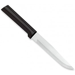 Rada Cutlery Stubby Butcher Knife – Stainless Steel Blade With Black Stainelss Steel Resin Handle Made in USA