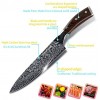 SanCook Chef Knife 8 Inch Kitchen Knife Sharp Professional Knife ,Chefs Knife Chopping Knife German High Carbon Stainless Steel 4116 Knives with Ergonomic Handle-Chef Gifts for Men Damascus pattern