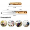SENBON 440A stainless steel Ultra sharp pocket foldable Japanese peeling utility knife Natural Olive Handle Camping trip Outdoor Portable knife