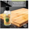Bamboo Cutting Board Oil 12oz by CLARK'S Enriched Lemongrass Extract Food Grade Special Formula for Kitchen Butcher Blocks and Chopping Board
