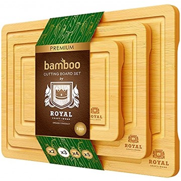 Bamboo Cutting Board Set with Juice Groove 3 Pieces Wood Cutting Boards for Kitchen Wood Cutting Board Set Kitchen Chopping Board for Meat Butcher Block Cheese and Vegetables
