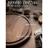 Befano Small Round Black Walnut Wood Cutting Board with Deep Juice Groove for Kitchen Charcuterie Board Serving Tray Circle Chopping Board for Meat Vegetables 10.5x0.75 Inches
