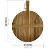 Chloe and Cotton Acacia Wood Diameter 16 Inch Oversized Serving Board | Large Cheese Board | Charcuterie Board for Serving Cheese Meat Crackers and Wine | Unique Gift Round Cutting Board