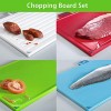 Chopping Board Set for Kitchen,Set of 4 Small Cutting Boards with Index Color Coded Food Icon Non-slip BPA Free Approved Reversible Chef Dishwasher Safe Thicker Easy-access Draining Rack 11.5” x7.8