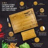 CMY COLLECTIONS Charcuterie Board Bamboo Cheese Board and Knife Set Cheese Plate Cheese Platter Serving Tray Cutting Board Chopping Board. Reversible 2-IN-1.
