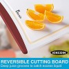 Cutting Boards for Kitchen Extra Large Plastic Cutting Board Dishwasher Chopping Board Set of 3 with Juice Grooves Easy Grip Handle Red Kikcoin