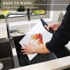 Extra Large Cutting Board 17.33 Plastic Cutting Board for Kitchen Dishwasher Chopping Board with Juice Grooves Kitchen Cutting Board with Easy Grip Handle Clear and Black,XL Kikcoin