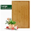 Extra Large XXXL Bamboo Cutting Board 24 x16 Inch,Largest Wooden Butcher Block for Turkey Meat Vegetables BBQ Over the Sink Chopping Board with Handle and Juice Groove