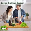 Extra Large XXXL Bamboo Cutting Board 24 x16 Inch,Largest Wooden Butcher Block for Turkey Meat Vegetables BBQ Over the Sink Chopping Board with Handle and Juice Groove