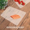 Fotouzy Clear Flexible Plastic Cutting Board Mats Set Frosted Clear Kitchen Cutting Board Clear Mats 15 x 12 inches Set of 7