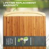 Greener Chef Bamboo Cutting Board Lifetime Replacement Cutting Boards for Kitchen Organic Wood Butcher Block and Wooden Carving Board for Meat and Chopping Vegetables Medium