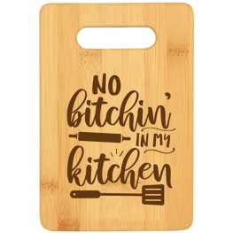 Hilarious Kitchen Cutting Board with Handle Gift idea for Women Wives and Friends