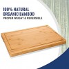 Hiware 4-Piece Bamboo Cutting Boards for Kitchen Heavy Duty Cutting Board with Juice Groove Bamboo Chopping Board Set for Meat Vegetables Pre Oiled Extra Large