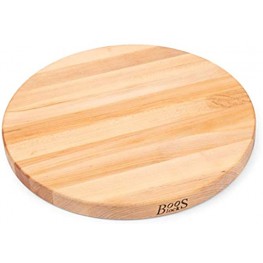 John Boos Block R18 Maple Wood Edge Grain Reversible Round Cutting Board 18 Inches Round x 1.5 Inches