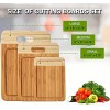K BASIX Bamboo Cutting Board Set Juice Groove 3 Pcs Premium Quality Organic Wood Cutting Board for Kitchen Chopping Board for Meat & Veggies 100% Natural Serving Trays