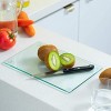 Murrey Home Glass Cutting Board Clear Tempered Set of 4 Non Slip Glass Trays for Kitchen Countertop Heat Resistant No Stain 11.75x15.75 & 7.75x11.75