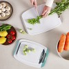 Neoflam Microban Antimicrobial Protection Cutting Board 3 Piece Set Stain & Odor BPA Free Reversable Board Upgraded Larger Juice Groove Non-Slip EZ Grip Handle Dishwasher Safe,G.Multicolor