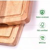 Paten Cutting Board Wood Cutting Boards for Kitchen,Acacia Wood Cutting Board with Handle,Wooden Chopping Board with Juice Groove for Meat and Vegetables,17x12inches