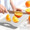 Qimh Oversized Cutting Board Set,4 Piece Plastic Kitchen Cutting Boards with Non-Slip Feet and Deep Drip Juice Groove,Large Thicker Boards,Dishwasher Safe,Juice Grooves,Easy Grip Handle White