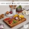 Sonder Los Angeles Thick Sustainable Acacia Wood Cutting Board with Juice Groove Sorting Compartment 16x12x1.5 in Gift Box Included