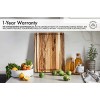 Sonder Los Angeles Thick Sustainable Acacia Wood Cutting Board with Juice Groove Sorting Compartment 16x12x1.5 in Gift Box Included