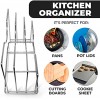 Stainless Steel Wire Chopping Board Holder Cutting Board Rack Kitchen Organizer
