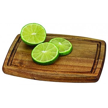 TB Home 8 Acacia Wood Serving & Cutting Board with Juice Groove