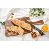 TEMEXE Acacia Wood Cutting Board Paddle Cutting Boards with handle for Meat Cheese Bread Vegetables &Fruits- Knife Friendly Kitchen Butcher Block,Serving Tray，Cracker Platter，18.5 x 8.7 Inch