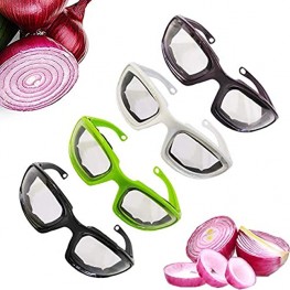 4 Pieces Onion Goggles Glasses Anti-Fog No-Tears Eye Protector with Inside Sponge Onion Cutting Eye Protector for Dust-Proof Cleaning Kitchen Home Cooking Tearless BBQ Grilling