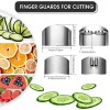 6 Pieces Finger Guards for Cutting Stainless Steel Knife Cutting Finger Protectors Adjustable Safe Slice Hand Guard Protect Fingers for Food Chopping Slicing Cutting 2 Styles