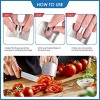 6 Pieces Finger Guards for Cutting Stainless Steel Knife Cutting Finger Protectors Adjustable Safe Slice Hand Guard Protect Fingers for Food Chopping Slicing Cutting 2 Styles