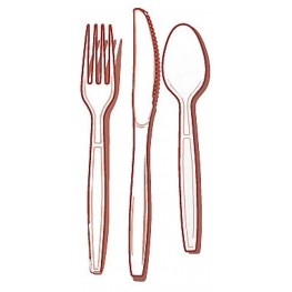 Fineline Settings Extra Heavy Cutlery Combo Clear 960 Pieces
