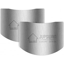 Jupswan Finger Guards for Cutting Kitchen Tool Stainless Steel Finger Guard Finger Protector Avoid Hurting When Slicing and Dicing 2 Pack